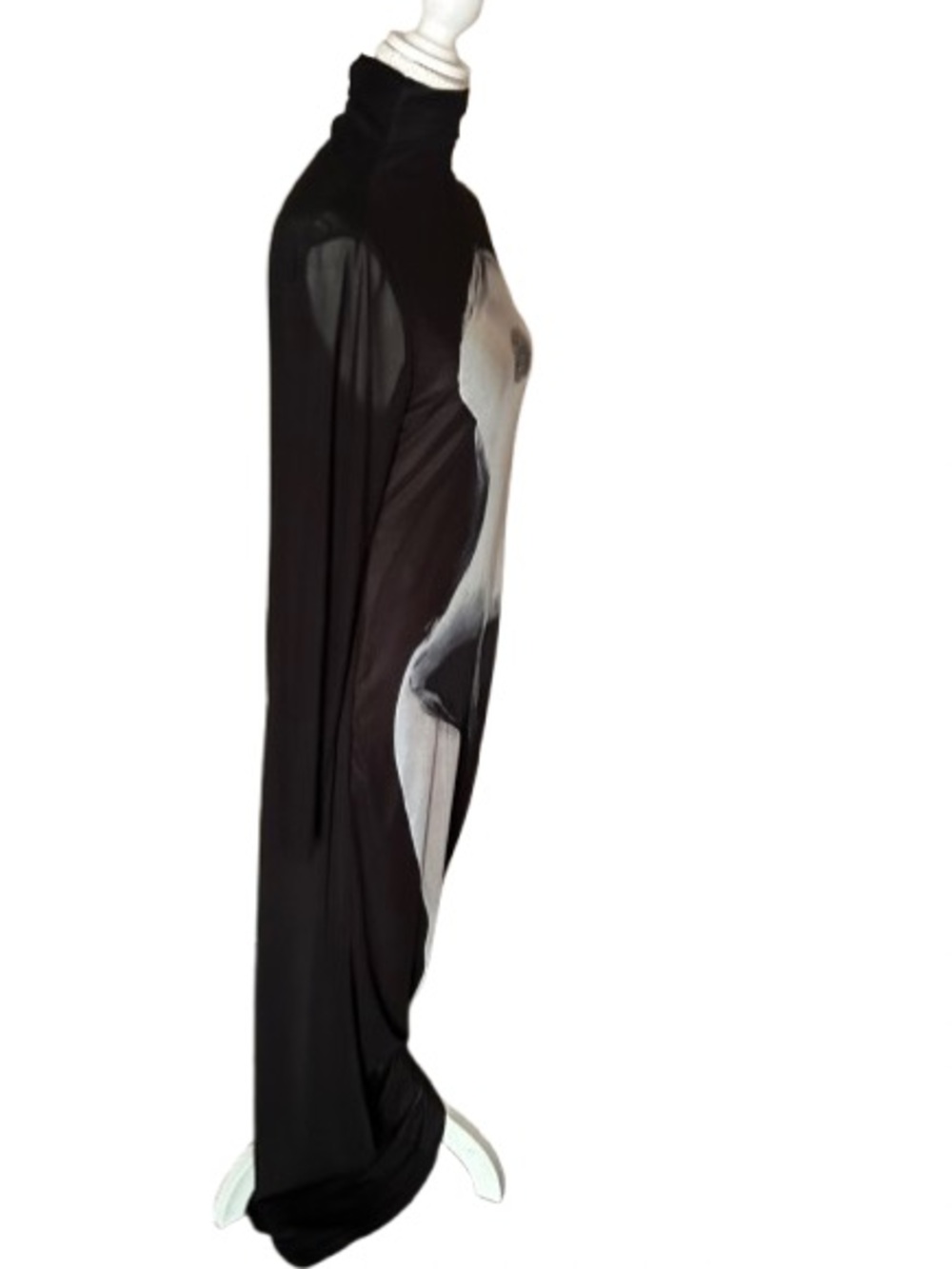 NWT Mesh Sheer JW PEI Dress Size 10 Medium Large Maxi Modern New Black Designer - Picture 8 of 16